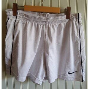 Nike Dri-Fit White Black Running Training Gym Shorts Athletic Women’s Size L